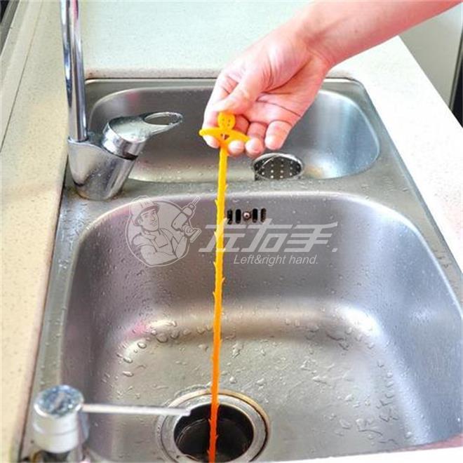廚房下水管道堵塞怎么辦——長(cháng)鐵絲鉤取